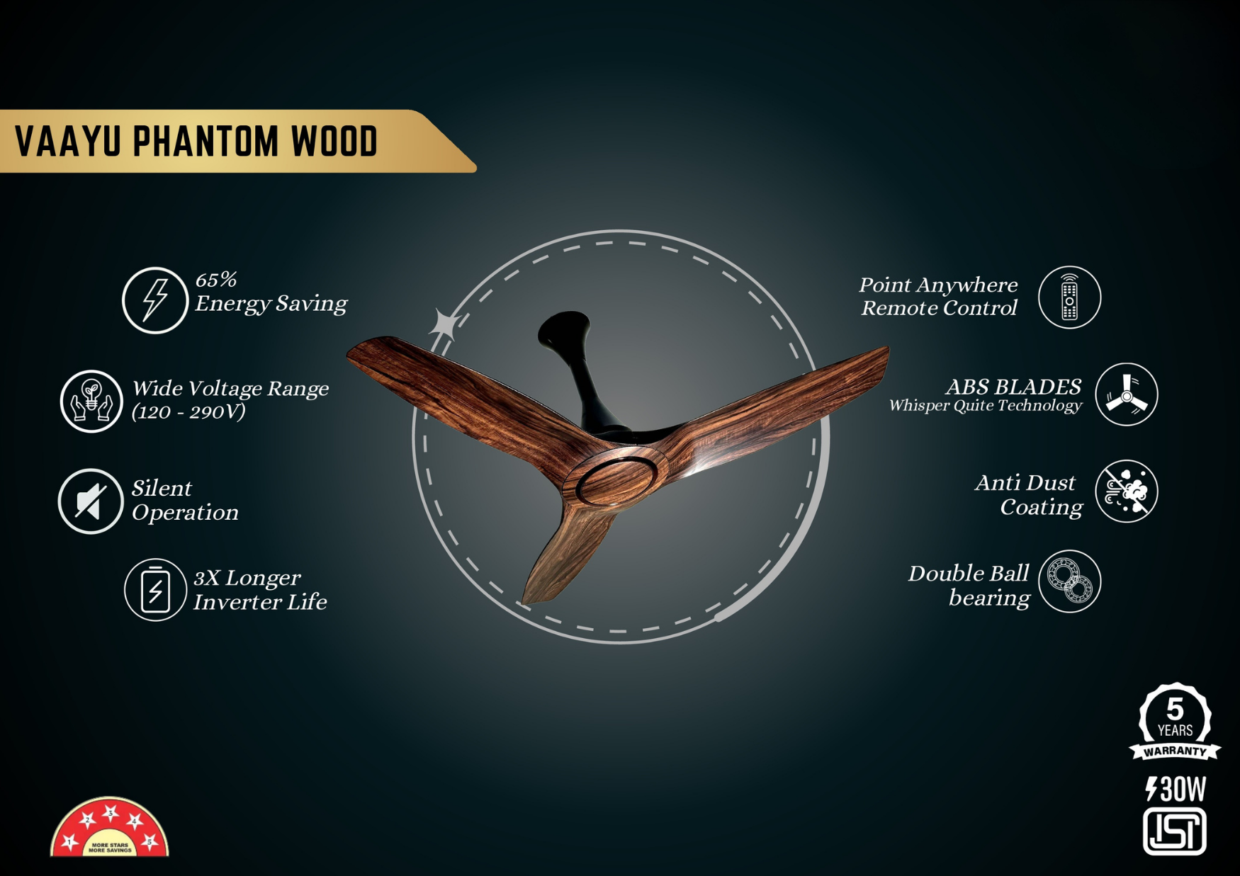 MAXIMO Vaayu Phantom Wood